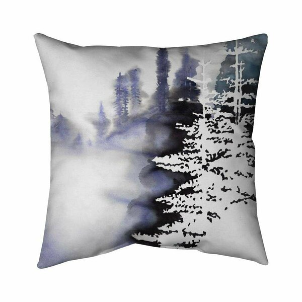 Fondo 26 x 26 in. Silhouette of A Forest-Double Sided Print Indoor Pillow FO2776787
